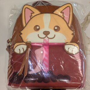 Corgi Boba Tea Mini Backpack Boxlunch Exclusive Vegan Leather